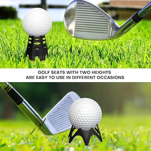 Rolitwils Golf Simulator tees, 24Pcs Plastic Golf Mat Tees for Home, Outdoor or Indoor Golf Tees for Training, Practice Golf tees for Winter Turf and Driving Range, Pack of 12 Tall & 12 Small thumbnail 6