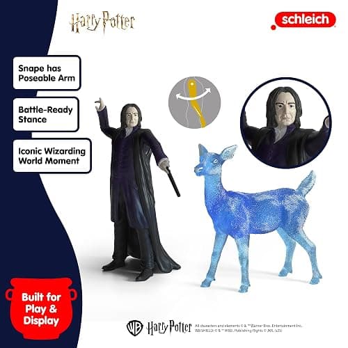 Schleich Harry Potter - 2Pc Professor Snape & Patronus | 42683 | Harry Potter Figurine, Wizarding World Figures, thumbnail 6