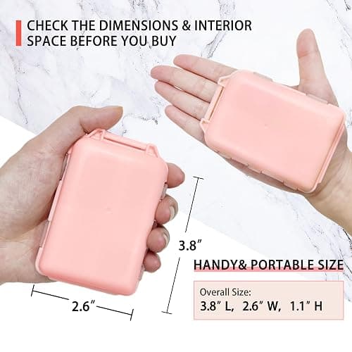 Pill Organizer with Medicine Labels 161 Labels Travel Daily Pill Container Mini Medication Organizer Storage Pill Organizer Travel Essentials Pill Case 7 Day (Blue, 1 Pack) thumbnail 8