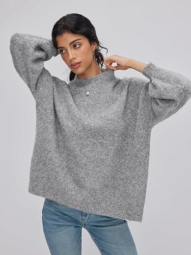 CIDER Womens Oversized Knit Sweater Pullover Crew Neck Casual Jumper Cozy Sweaters 2025 Trendy thumbnail 5