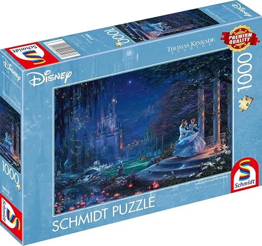 Schmidt Spiele 58043 Thomas Kinkade, Disney, Cinderella, Dancing in the Starlight, puzzle da 1000 pezzi, Cartone, Multicolore, normale thumbnail 3