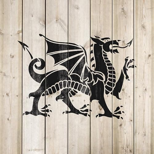 Medieval Dragon Stencil - Medieval, Stencils, Stencil, Dragon, Craft thumbnail 4