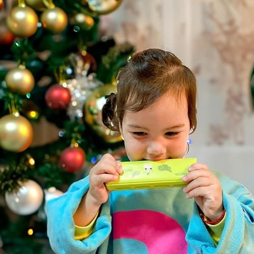 Crafteem Color Blues Harmonica, Key of C for Kids, Children, Toddler and Beginners,10 Hole 20 Tones Musical Instrument Toy Gift thumbnail 2