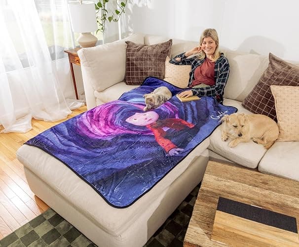 Coraline Jones Oversized Plush Throw Blanket | Cozy Sherpa Cover for Sofa, Bed | Super Soft Fleece Blanket | Official Laika Movie Collectible | 45 x 60 Inches thumbnail 9