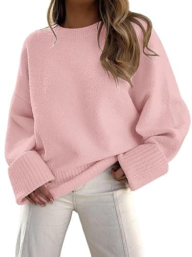 LILLUSORY Women's Oversized Sweaters Fuzzy Chunky Warm Pullover Sweater - Image 1