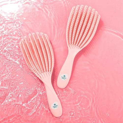 Nature Spell FlexiFlow Detangling Hair Brush, Flexible Strands for Gentle Brushing, Eliminates Knots & Reduces Breakage, Suitable for All Hair Types, Pink thumbnail 6