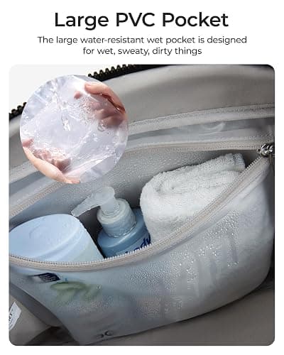 BAGSMART Gym Bag for Women, Duffle Bag for Travel with Wet Pocket, Lightweight Carry on Weekender Duffel, Water Resistant thumbnail 5
