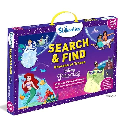 Skillmatics Search and Find Disney Princess Educational Game - Reusable Preschool Learning Activities, Perfect for Toddlers & Kids Who Love Toys, Art & Crafts, Gifts for Boys & Girls Ages 3, 4, 5, 6 - Search & Find Disney Princess thumbnail 9