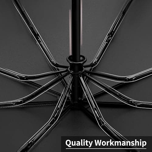 Seniny Windproof Travel Umbrella, Automatic Umbrellas for Rain, Portable & Compact Umbrellas for Backpack, Strong UV for Protection, Folding Small Sun Umbrella for Car, Walking thumbnail 9