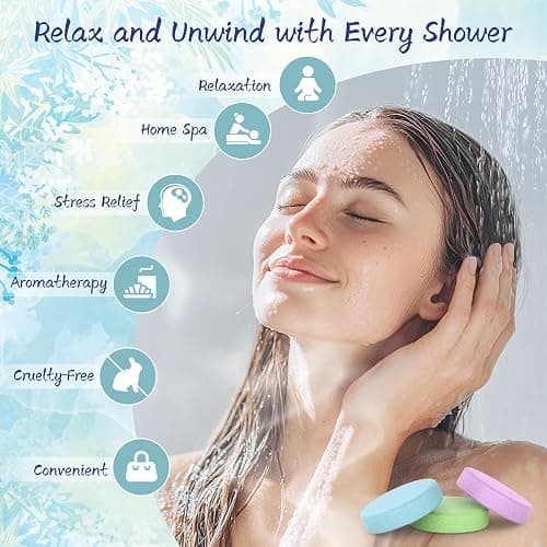 Shower Steamers Aromatherapy 8 Pack - Gifts for Women, Shower Bombs with Essential Oils, Self Care and Stress Relief Stocking Stuffers, Relaxation Birthday Gifts for Women and Men thumbnail 4