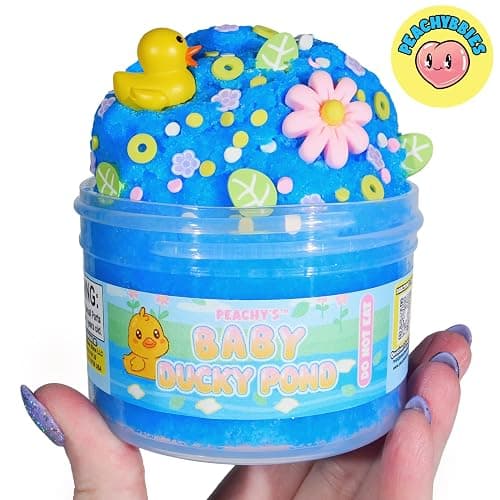 Peachybbies Baby Ducky Pond Cloud Slime, Made in USA, 7 oz. thumbnail 6