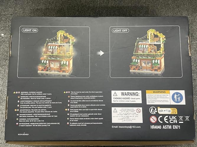 INSOON City Coffee House Building Set with Light, 1173 PCS Cafe Shop Building Block Toy with Ordering Counter Baking Room, House Construction Model Gift for Adults Teens Kids Boys Girls Ages 6-12+ thumbnail 11