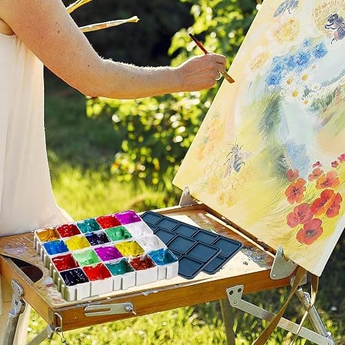30 Compartments Plastic Paint Palette with Lid, Airtight Leakproof Watercolor Palette for Gouache, Acrylic and Oil thumbnail 5