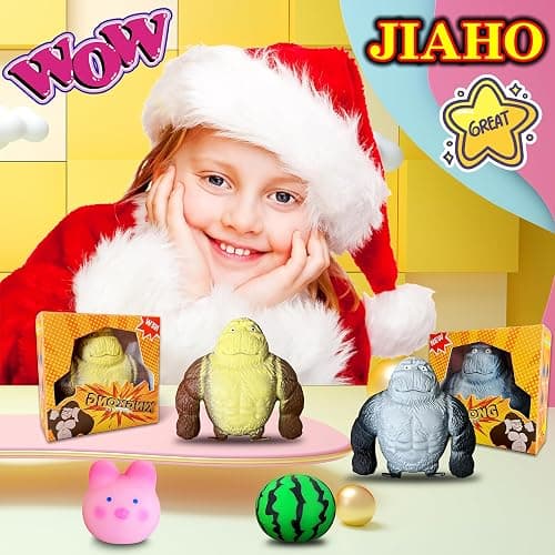 JIAHO Squishy Watermelon Stress Balls for Kids and Adults, Fruit Dough Balls, Fidget Toys, Anxiety Relief Stretch Balls, Squishy Toys for Kids Prizes, Party Favors | Change Color Squeeze Ball thumbnail 6