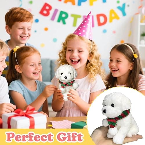 Big Taba Squishy, Cute Teddy Dog Squishy Toys, Handmade Ultra Soft Squishy Fidget Toys, Silicone Squeeze Toys for Kids & Adults, Stress Relief Gifts for Relaxation & Sensory Play (White Teddy Dog) thumbnail 6