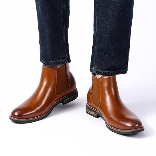 Bruno Marc Men's Suede Leather Chelsea Ankle Boots thumbnail 8