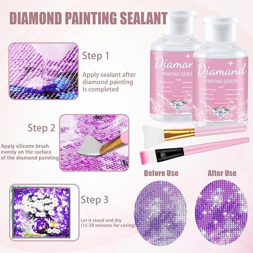 Qlonry 150 Pcs All Inclusive Diamond Painting Tool Kit Diamond Art Accessories Kit Including A4 LED Light Pad Kit,Bracket,Convex Point Design Storage Box,Painting Pen for DIY Craft thumbnail 4