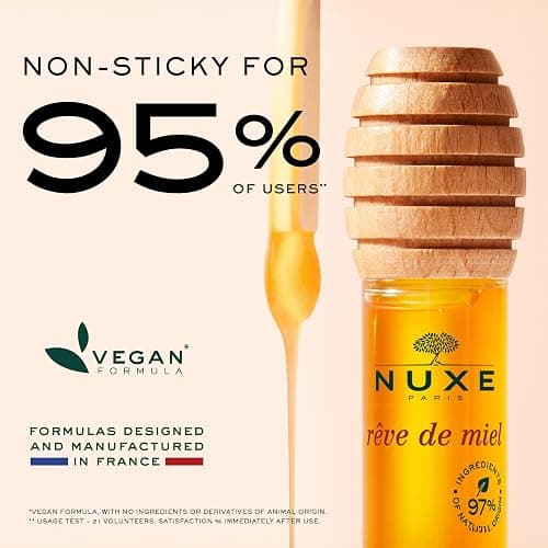 NUXE Lip Oil with Honey & Vitamin E, Reve de Miel Lip Gloss, 10 ML | Non-Sticky Lip Gloss for High Shine & Soft Lips, French Pharmacy Lip Care With Skincare Benefits for Long Lasting Softness thumbnail 4