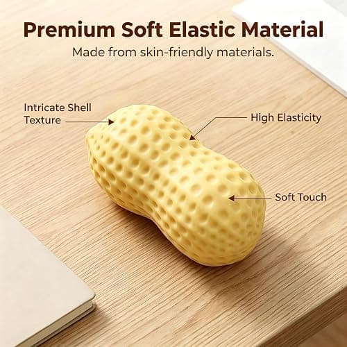 Peanut Squishies, Peanut Shaped Squish Balls,Squeeze Dough Ball ,Soft Stress Relief Sensory Fidget Toys,Soft Stress Relief Sensory Fidget Toys for Adults Anxiety Relief Hand Relax thumbnail 4