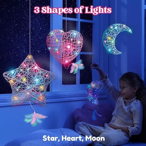 Klever Kits 3D String Art Kit for Kids, Light Up String Light Toy with 30 Multi-Colored LED Bulbs, Arts and Crafts Set, Birthday Gifts for Girls and Boys Ages 8+ thumbnail 5