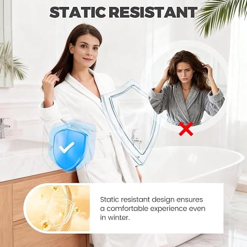 PJGGZ Towel Robe for Women – Soft Absorbent Kimono Bathrobe, Quick-Dry Spa Shower & Hotel Use thumbnail 3