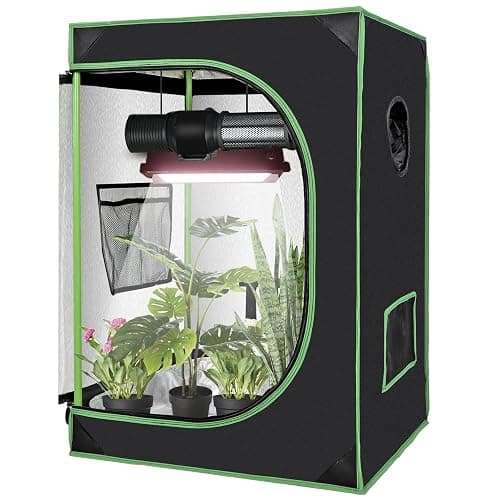 JungleA 2x2 Small Grow Tent, High Reflective Mylar Hydroponic Growing System, 24" x 24" x 36" Indoor Growing Tent Greenhouse Box Kit w/Window & Tray, Home Plant Farmer Flower, Mushroom, Veg Grow Box - Image 1