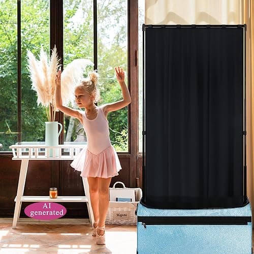 Privacy Curtain for Dance Bag with Rack, Portable Dance Changing Room Competition Dance Bag Curtain, Dancer Backstage Privacy Changing Screen for Dance Suitcase Rolling Dance Garment Bag Accessories thumbnail 7