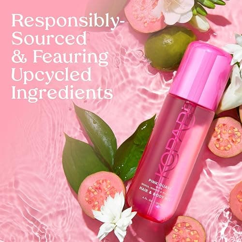 Kopari Pink Guava Hair & Body Mist – Guava, Mango, Mandarin, Coconut, Vanilla & Sandalwood Scent, Long-Lasting Clean Fragrance Spray, Vegan & Cruelty-Free, 4 oz thumbnail 5