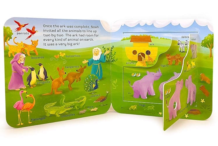 Peek-a-Flap Noah - Children's Lift-a-Flap Board Book Gift for Easter, Christmas, Communion, Baptism (Little Sunbeams) thumbnail 7