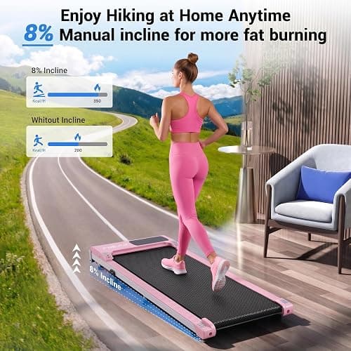 Walking Pad Treadmill, Funmily 3.0HP Under Desk Treadmill for Home/Office, 2026 Upgrade 3-in-1 Portable Treadmills with Remote Control, LED Display, 300 Lb Capacity,No Assembly Required thumbnail 2