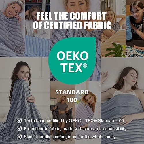 Ailemei Direct Cooling Throw Blanket with Double Sided Cold Effect, Lightweight Breathable Summer Coastal Theme Bed Blanket, Transfer Heat to Keep Body Cool for Hot Sleepers Night Sweats,50"x70" - Ocean - Throw XL 50"x70" thumbnail 2