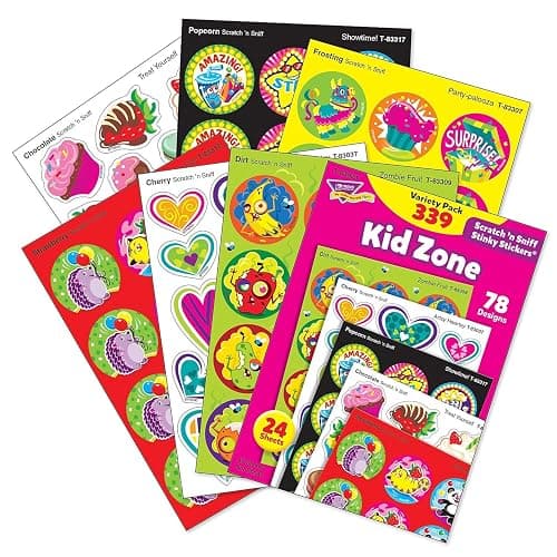 Kid Zone Stinky Stickers Variety Pack by TREND Enterprises, Inc.; 339 ct.; 78 Designs, 8 scents thumbnail 2