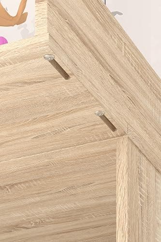 Shefa Kids Wickelaufsatz 800 für Ikea Kommode der Serien MALM, HEMNES und NORDLI, Universal, Eiche thumbnail 7