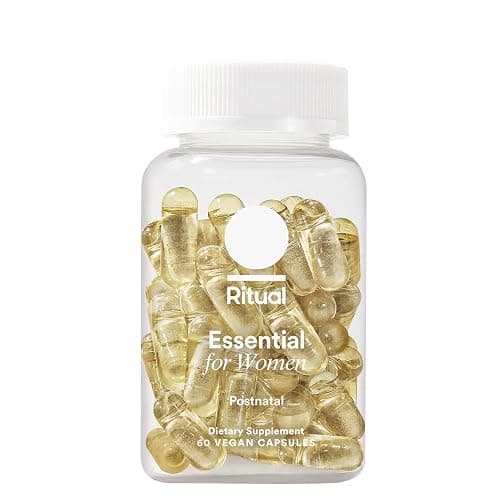 Ritual Women's Postnatal Multivitamin - 60 Capsules - 30 Servings | Key Essential Vitamins and Minerals - Support Mom and Baby Postpartum, Throughout Lactation* - Choline, DHA - Vegan - Mint - Image 1