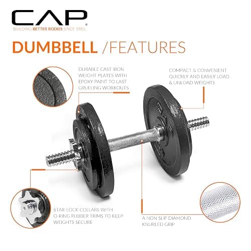 Cap Barbell Adjustable Dumbbell Weight Set | Multiple Options thumbnail 4