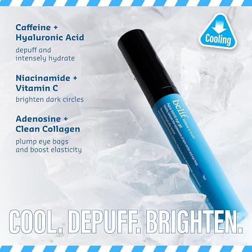 belif Aqua Bomb Cooling Eye Gel - Caffeine & Hyaluronic Acid for Puffiness & Hydration, Niacinamide & Vitamin C for Dark Circles, Adenosine & Collagen for Plumping, Korean Skin Care, 0.5 fl oz (15ml) thumbnail 7