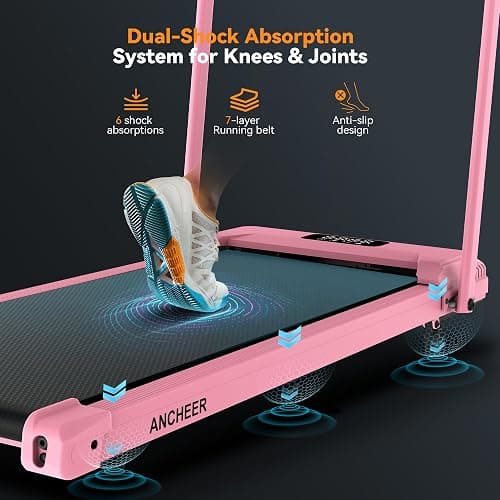 Small Walking Pad Treadmill with Incline - Under Desk Treadmills with Handle Bar, Compact Portable Foldable Treadmills for Home Small Spaces, Office, Remote Control & LED Display thumbnail 9