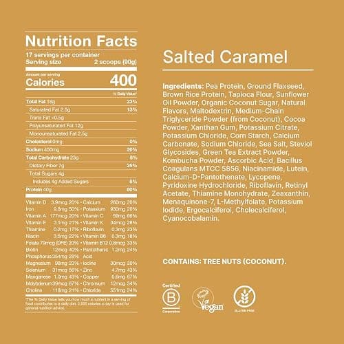 Huel Black Edition | Salted Caramel 40g Vegan Protein Powder | Nutritionally Complete Meal | 27 Vitamins and Minerals, Gluten Free | 17 Servings | Scoop not included to reduce plastic - Salted Caramel thumbnail 5