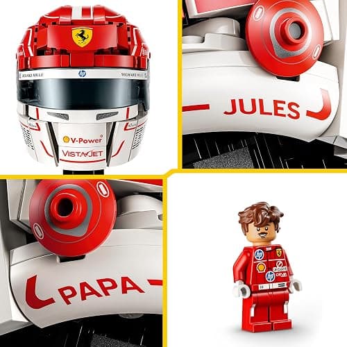 LEGO Editions Scuderia Ferrari HP Casque de Charles Leclerc - Produit F1 - Maquette avec Minifigurine Collector - Décoration Intérieure - Cadeau pour Garçon dès 14 ans et Adulte Fan d'Automobile 43014 thumbnail 6