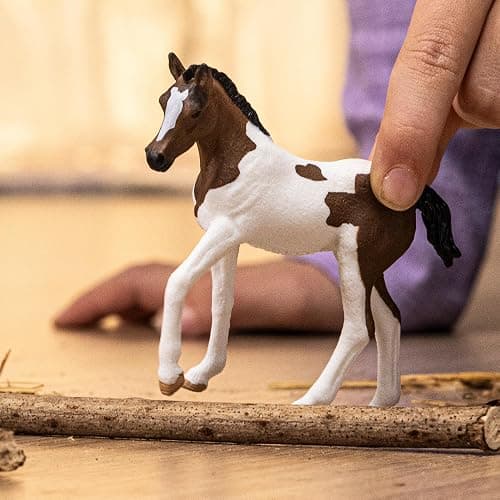 Schleich HORSE CLUB - Paint Horse Foal - 3" Hand-Painted Collectable, Realistic Toy Horse Figurine for Girls and Boys. Durable Educational Figure for Fun Imaginative Play. Cool Kids Toys Ages 5+ 14899 thumbnail 6