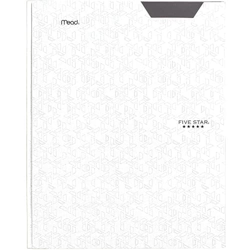 Five Star 2-Pocket Folder, Plastic Folder with Stay-Put Tabs and Prong Fasteners, Holds 8-1/2" x 11" Paper, White (72494) thumbnail 9