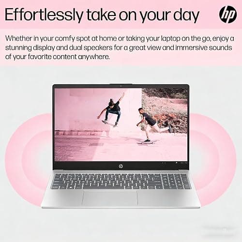 HP 15.6" FHD Laptop 2026 Edition with Copilot AI, 16GB RAM, 512GB SSD, Intel Processor, Long Battery Life, Lightweight 3.64 lbs, Microsoft 365, Windows 11 for Students & Office, Type-RJ45 Cable thumbnail 3