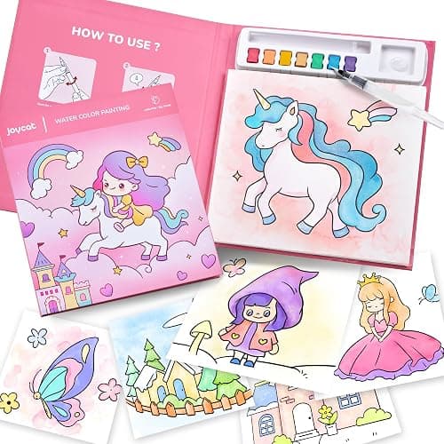 JoyCat Paint with Water Coloring Books for Toddlers, Watercolor Painting Sets for Kids Ages 3-5 4-8, Arts and Crafts Drawing Activities Toy Birthday Gifts for Boys Girls (Magical Pony) thumbnail 8