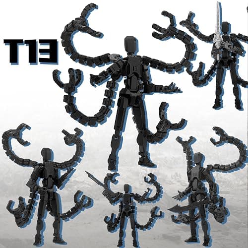 T13 Already Assembled Action Figure Accessories,T13 Multi-Jointed Movable,for Collectors Desktop Decorations t-13 Movability 3D Printed Toys thumbnail 6
