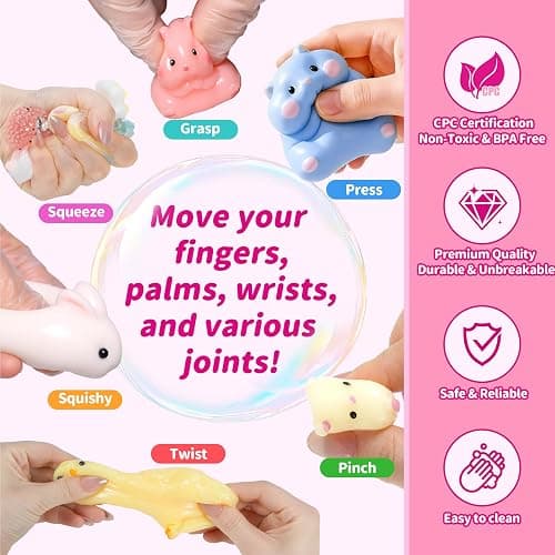 12Pack Taba Squishy Toys Kit -Squishy Fun Box- Squishy Fidget Squeeze Toys | taba Squishy Party Favors for Kids 8-12,cute Squishies Stress Relief Toys for Girls 6-8-10-12 Year Old Girls Birthday Gifts thumbnail 5