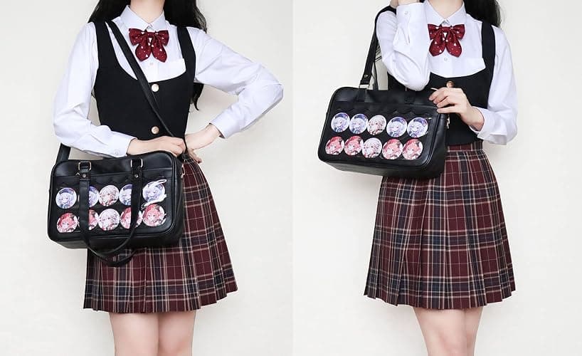 Chillpaper Ita Purse Crossbody Japanese Shoulder Bag Messenger Pin Display with Insert Pompom Cute Kawaii thumbnail 2