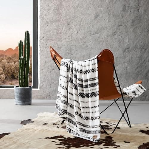 Wrangler - Blanket, Super Soft Plush Bedding, Yellowstone Inspired Throw Blanket for Couch or Bed (Diamond Trail Black, 50" x 70") - Image 1