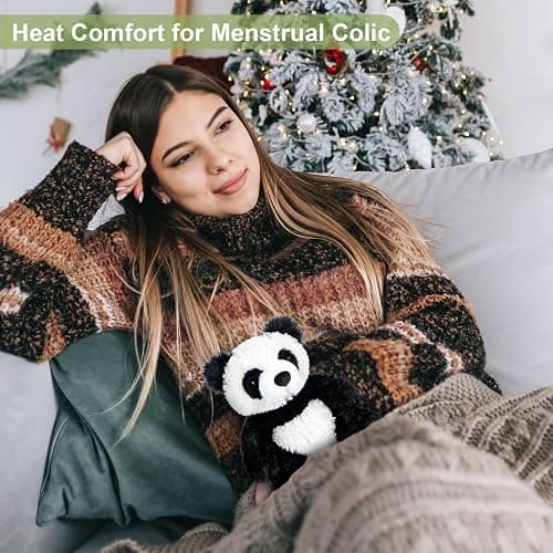 SuzziPals Heatable & Coolable Panda Stuffed Animals, Cute Microwavable Heating Pad Plushies for Soothing & Relaxation,Emotional Support Stuffed Plush Toys, Panda Gifts thumbnail 5