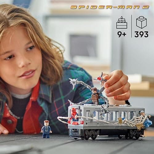 LEGO Marvel Spider-Man vs. Doc Ock Subway Train Scene - Action Figures Kids Toy - Spider-Man Building Toy for Boys & Girls, Ages 9+ - Marvel Collectible with 4 Minifigures - Birthday Gift Idea- 76321 thumbnail 3