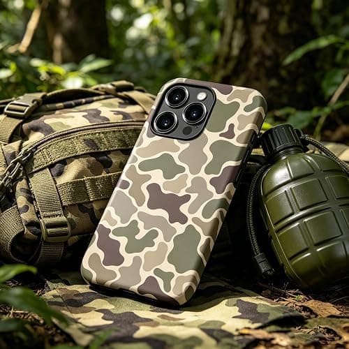 YASYGOSHOO Camo Phone Case Compatible with MagSafe,Hybrid 2-Layer Protective Magnetic Camo Case for iPhone 15 Plus thumbnail 5